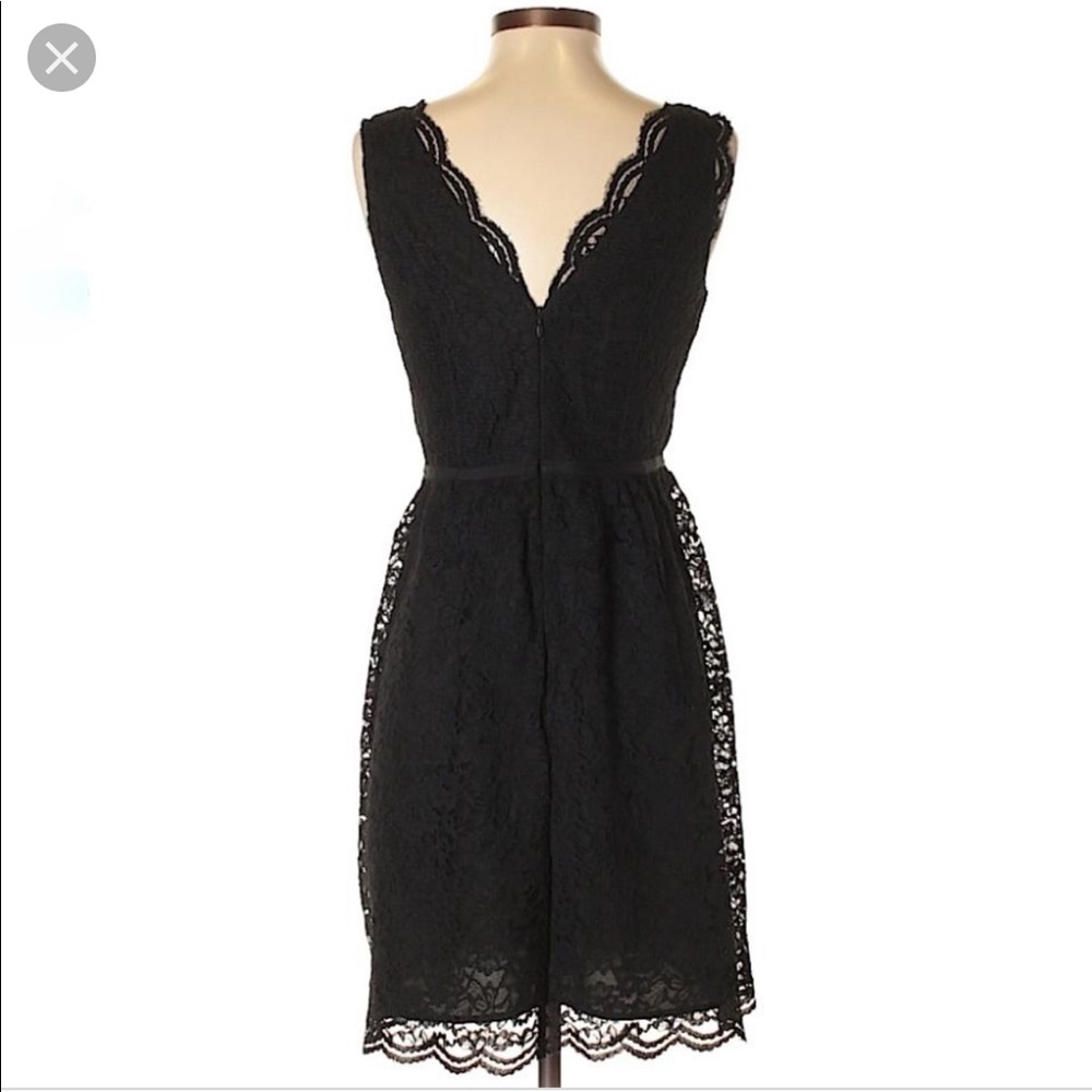 Ann Taylor LOFT Black Lace V neck Dress